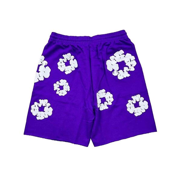 DENIM TEARS SHORTS "COTTON WREATH" PURPLE NEW SIZE SMALL - Picture 2 of 3